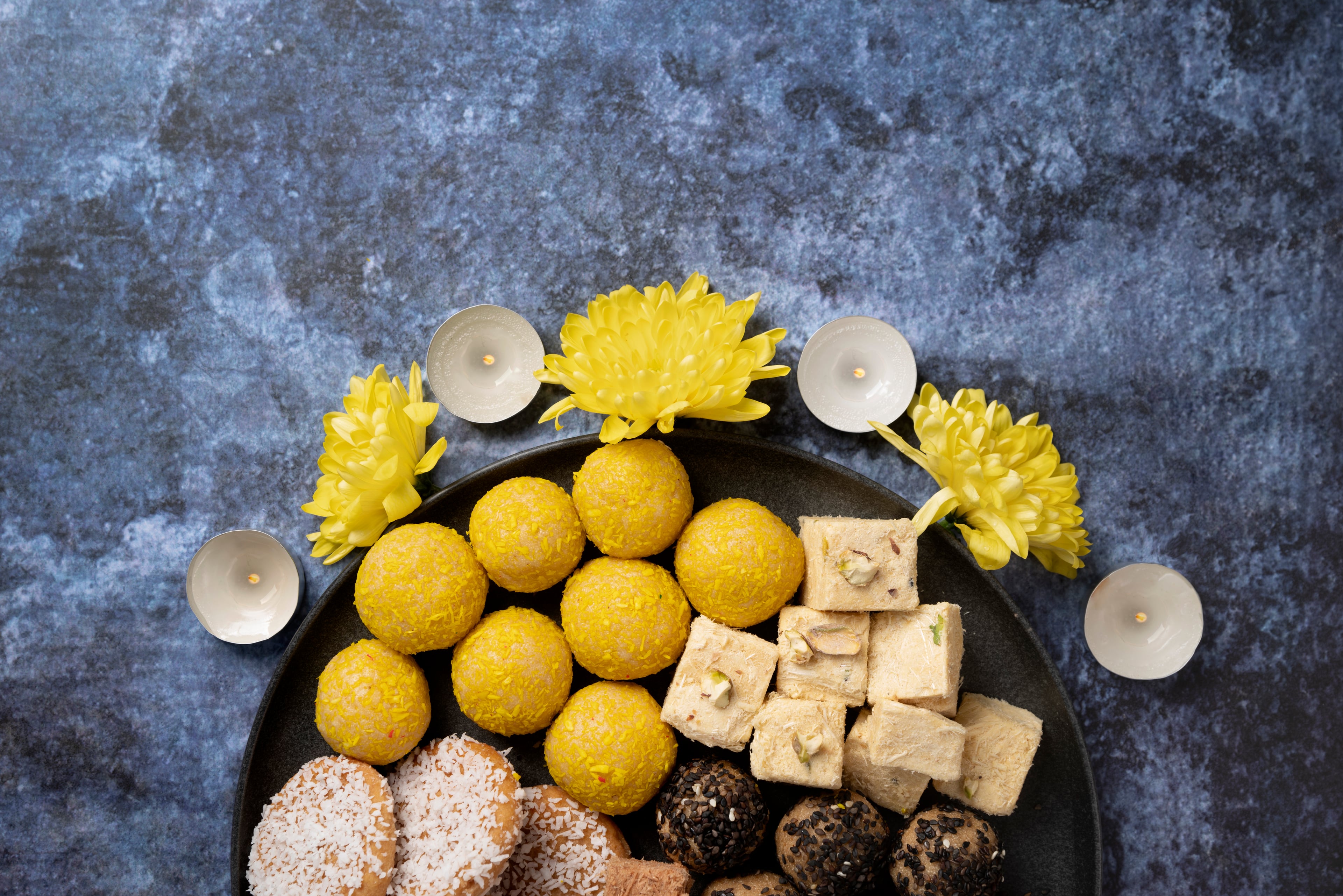 Delicious Indian dessert arrangement